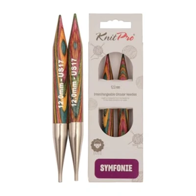Immagine di KnitPro Symfonie Punte intercambiabili in Legno per Ferro Circolare (Non Incluso) 12.0 mm