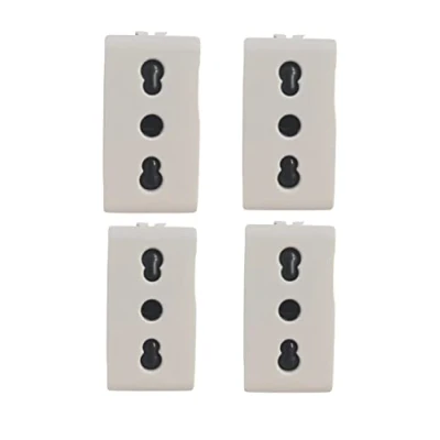 Immagine di 4 Pezzi Presa Bipasso Bivalente 2P+T 10/16A, Compatibile Con Bticino Matix Vidoelettronica® (4)