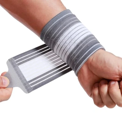 Immagine di NEOtech Care fascia di supporto per polso cinghia compressione regolabile tessuto elastico e traspirante tennis, sport, ginnastica uomo/donna mancini destrosi (L, 1 Pezzo)