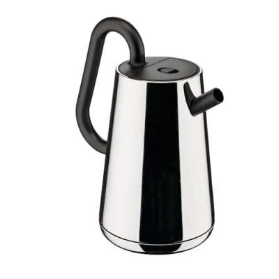 Immagine di Alessi Toru NE01 B Bollitore Elettrico di Design, in Acciaio Inossidabile 18/10 e Resina Termoplastica, Presa Europea, 2400 W, 170 cl, Nero