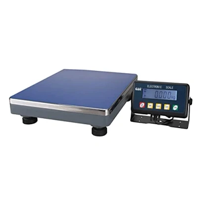 Immagine di G &amp; PSE 150 kg/10 g, robusta superficie di pesatura in alluminio pressofuso, piedini regolabili, bilancia digitale, alimentatore rete o funzionamento a batteria