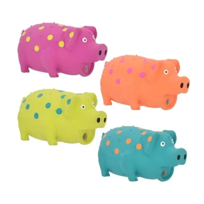 Immagine di MULTIPET da 22,9 cm in Lattice Pois Globlet Pig Dog Toy, Colori Assortiti