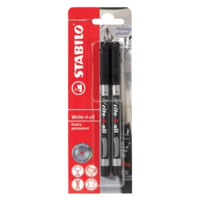 Immagine di Marcatore STABILO Write 4 all Tratto Fine (0,4 mm) Pack da 2 Nero