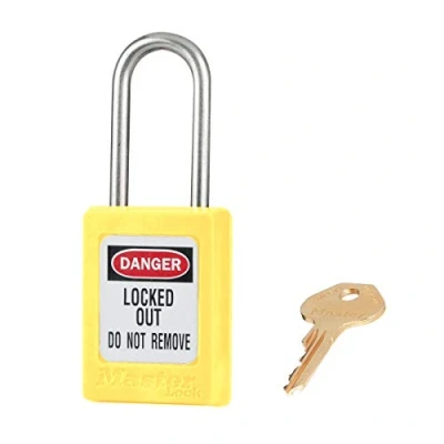 Immagine di Master Lock S31YLW Lucchetto di Sicurezza in Materiale Termoplastico per Installazione Meccanica, Giallo, Archetto 3,8 x 1,6 cm