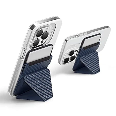 Immagine di MOFT Supporto Magnetico per Cellulare, in Pelle vegana, Compatibile con Magsafe iPhone 15 14 13 12 Serie, 3 Angoli di Visione