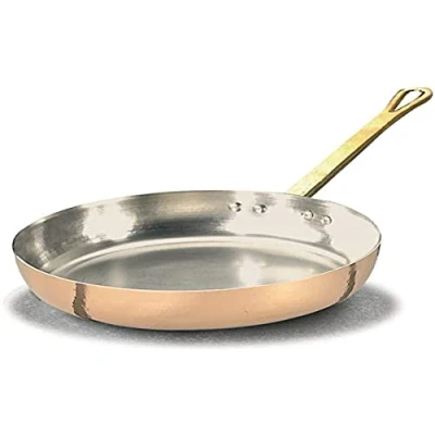 Immagine di Pentole Agnelli Linea Rame Padella Saltare con Manico in Liscio, Marrone, 24 cm