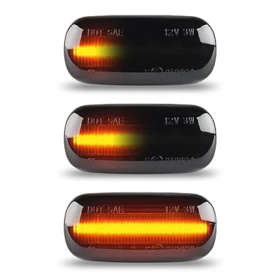 Immagine di OZ LAMPE Frecce Dinamico a LED per Au di A3 8P S3 A4 S4 RS4 B6 B7 A6 S6 RS6 C5 C6 A8 D3 TT Mk2 8J Roadster, Indicatore Direzione Laterale 2 Pezzi Nero Canbus