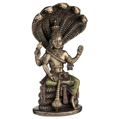Immagine di Veronese Design Shesha Vishnu Sheshanaga Statua 18,3 cm di altezza