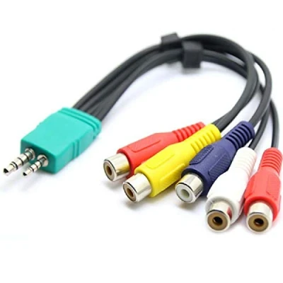 Immagine di 3,5 mm + 2,5 5RCA audio video AV componente adattatore cavo di ricambio per Samsung LED LCD TV