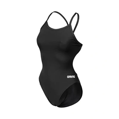Immagine di ARENA Solid Challenge Team Costume Intero Donna, Donna ad Asciugatura Rapida, da Bagno Sportivo in Tessuto MaxLife Eco Resistente al Cloro, Protezione UV, Frontale Foderato
