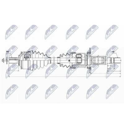Immagine di NTY NPW VV 035 Albero motore / Semiasse Assale anteriore Dx Trasmissione automatica