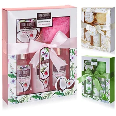 Immagine di BRUBAKER Cosmetics Set da Bagno e Doccia Latte di Cocco Fragola Profumo Regalo in 5 Pezzi
