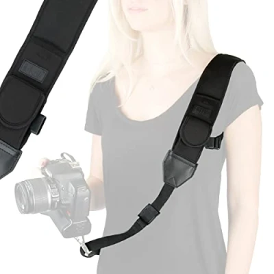 Immagine di USA Gear Tracolla da Spalle Fotocamere Digitali Confortevole con Strap in Neoprene Imbottito e Tasche per Accessori Perfetto Canon 1300D, 100D, 750D, 700D / Nikon D3300, D3200, D5300