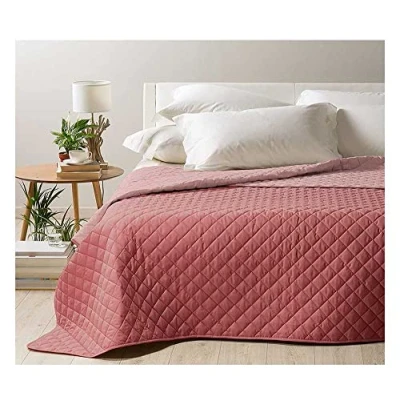Immagine di Caleffi Copriletto Trapuntato Primaverile per letto Singolo MIX colore Rosa Tinta Unita in Cotone