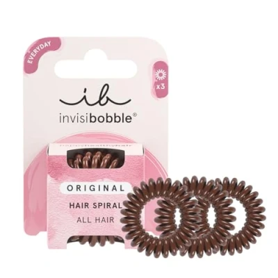 Immagine di Invisibobble elastico per capelli marrone Original Pretzel Brown x3 elastici donna molla senza pieghe