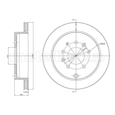 Immagine di METELLI Disco freno MAZDA: MPV 2 285,5mm 18,0mm 5 72,0mm ventilato verniciato 23 1730C L15Y26251,LE4426251A Dischi freno, dei freni