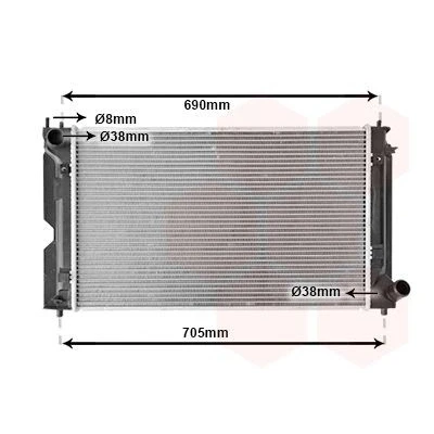 Immagine di VAN WEZEL 53002386 Radiatore motore Alluminio 623 378 26 Alette di raffreddamento saldate TOYOTA: Corolla IX Hatchback