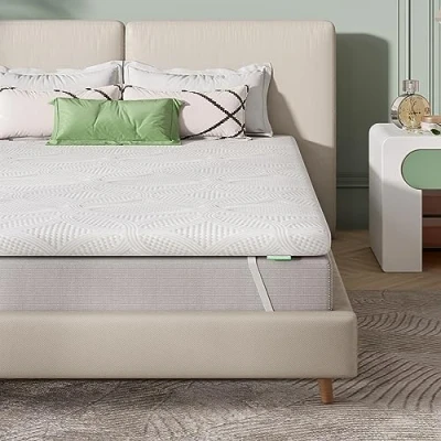 Immagine di Novilla Topper 150x190, Matrimoniale in Memory Foam e Schiuma Traforata Comfort 7.5cm，Tessuto Traspirante Delicato Sulla Pelle con Elastiche Antiscivolo, Sfoderabile Lavabile Oeko TEX
