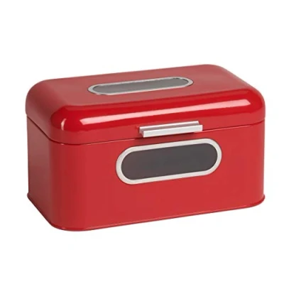 Immagine di ECHTWERK Retro small lattina per il pane in metallo retrò, Rosso