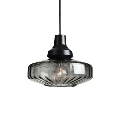 Immagine di DESIGN BY US Lampada a sospensione New Wave Optic, grigio fumo