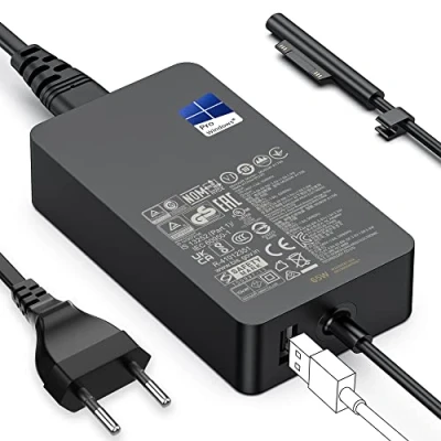 Immagine di Caricabatterie Surface 65 W Microsoft Caricatore di alimentazione per Pro 3/4/5/6/7/7+/8/9, Laptop1/2/3/4/5, Go/Go2/Go3, Laptop Go, Book1/2,