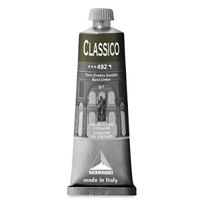 Immagine di Maimeri CLASSICO 60 ml, Extra feine Künstlerölfarbe, Farbton Umbra gebrannt