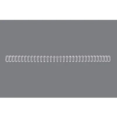 Immagine di GBC Spirali Metalliche WireBind, 5 mm, 35 Fogli di Capacità, A4, Bianco, Confezione da 100, 47901E