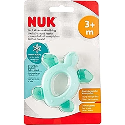 Immagine di NUK Cool All Around Massaggiatore massaggiagengive con elementi refrigeranti per bambini dai 3 mesi in su, 1 pezzo, multicolore