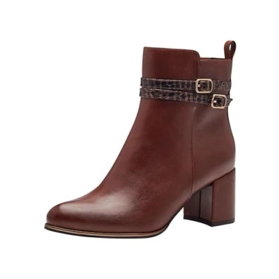 Immagine di MARCO TOZZI Stivaletti da Donna con Zip e Slip 2 25332 43, Cognac Comb, 37 EU
