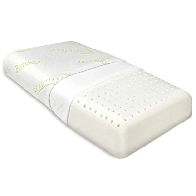 Immagine di Beautissu Cuscino cervicale in Memory Foam BeauErgo BN bambù 65x40x14 cm per la schiuma Altezza regolabile ortopedico supporto il collo