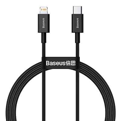 Immagine di Data Cable Baseus USB C for Lightning 1m Black