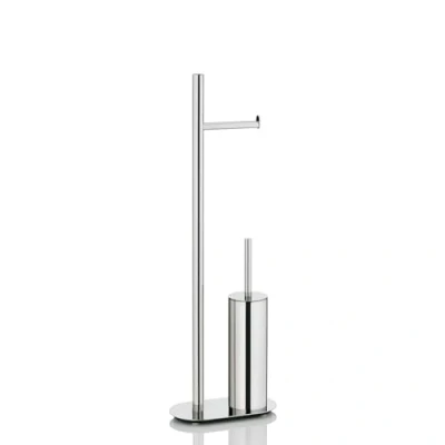 Immagine di Kela Set da bagno, in acciaio inox/vetro, mod. Lucido, Grigio