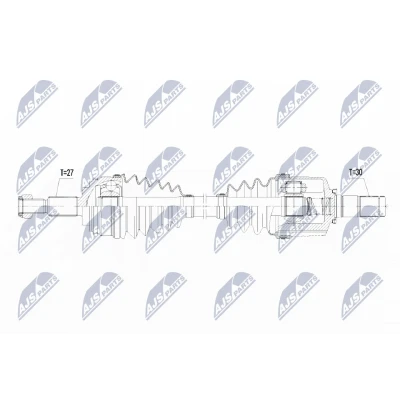 Immagine di NTY NPW RE 091 Albero motore / Semiasse Assale anteriore Sx RENAULT: MEGANE 3 Grandtour, SCENIC 3,