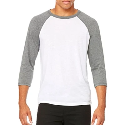 Immagine di Maglietta con maniche a 3/4, unisex, Canvas C3200 WHITE/DEEP HTHR L