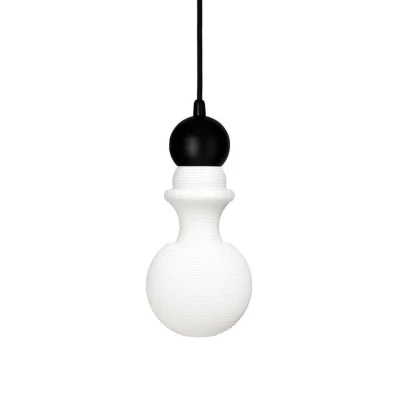 Immagine di DESIGN BY US Lampada a sospensione Paris 1920 XS, altezza 25 cm, vetro, bianco