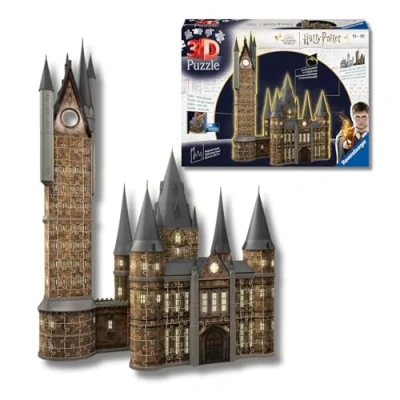 Immagine di Ravensburger 3D Puzzle Castello Di Hogwarts Astronomy Tower, Night Edition, 540 Pezzi, 10+ Anni