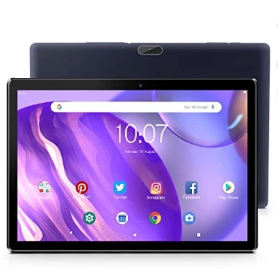 Immagine di PRITOM Tablet 10 pollici, Android 13 Phone 3G, SIM, 64 GB Quad Core, (TF 512 GB), batteria da 5000 mAh, fotocamera posteriore 8 MP, supporto WiFi, GPS, Bluetooth, USB tipo C, nero