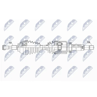 Immagine di NTY NPW FR 115 Albero motore / Semiasse Assale anteriore Dx 1012 Cambio manuale