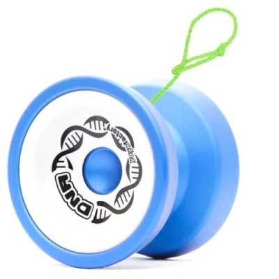 Immagine di YoyoFactory Dna Yo Blu Bianco (yoyo in Metallo, Corde, Cuscinetti a Sfera e Istruzioni Incluse)