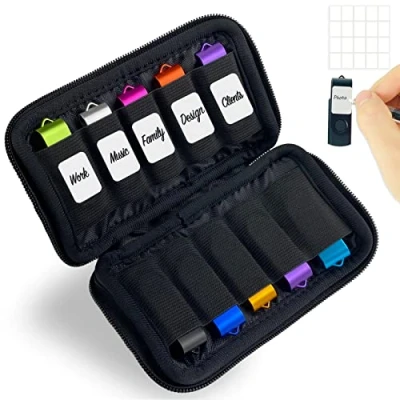 Immagine di JBOS Custodia per chiavette USB, organizer Electronic Accessories Case for Memory Stick / USB Flash Drive Memoria