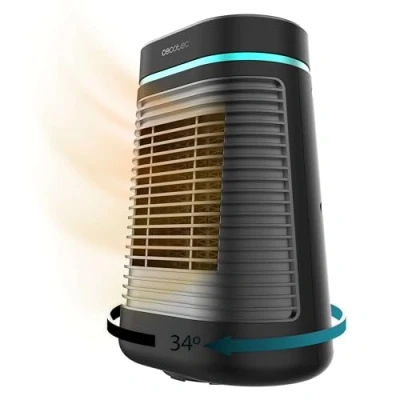 Immagine di Cecotec Riscaldatore Ceramico da Tavolo ReadyWarm 1550 Max Ceramic Rotate Smart. 1500 W, Oscillazione, Display Digitale, Termostato Regolabile e 3 Modalità di Funzionamento