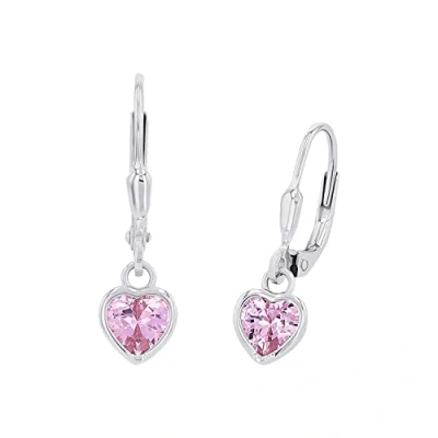 Immagine di Prinzessin Lillifee Orecchini per Bambini in Argento Sterling 925, con Sintetizzatore di Zirconi Cubici, 2.1 cm, Cuore, Confezione Regalo Gioielli, Rosa Pink R