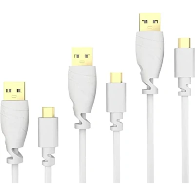 Immagine di KabelDirekt 3 x 0,5m Cavo Micro USB (USB 2.0, connettore a B, per la Carica e Sincronizzazione, Bianco), TOP Series