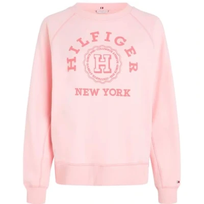 Immagine di Tommy Hilfiger Reg Varsity Raglan Sweatshirt WW0WW41239 Felpe Pesanti, Rosa (Whimsy Pink), S Donna