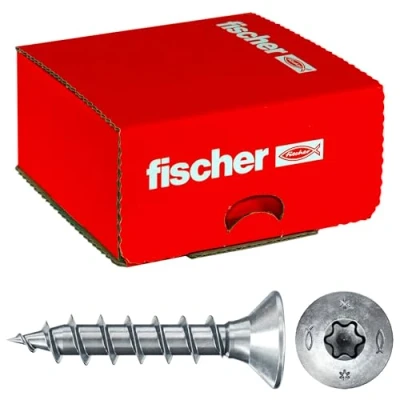 Immagine di Fischer Power Fast II 670007 Viti per truciolare 3 mm 20 Interno Esagonale rotondo, multidentato, TX, Torx, Impronta T Acciaio galvanizzato zinco