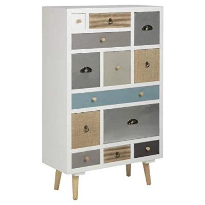 Immagine di AC Design Furniture Suwen Cassettiera, Alt: 114 x L: 70 P: 30 cm, Multicolore, Legno, 1 pz