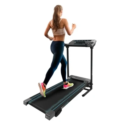Immagine di Cecotec Tapis Roulant Pieghevole DrumFit WayHome 1200 Runner Sprint. 1100 W, Da 1 a 12 Km/h, Programmi, Pannello LED, Superficie di Corsa 110x40cm, Inclinazione Manuale, Ruote