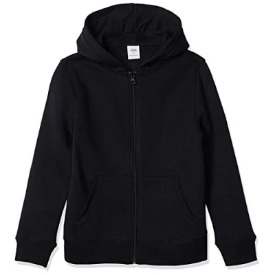 Immagine di Amazon Essentials Felpe con Cappuccio Foderate in Pile Cerniera Bambini e Ragazzi, Nero, 6 7 Anni