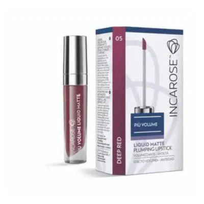Immagine di IncaRose Piu&#039; Volume Liquid Matte Plumping Lipstick Volumizzante Anti Età Colore 05 Deep Red
