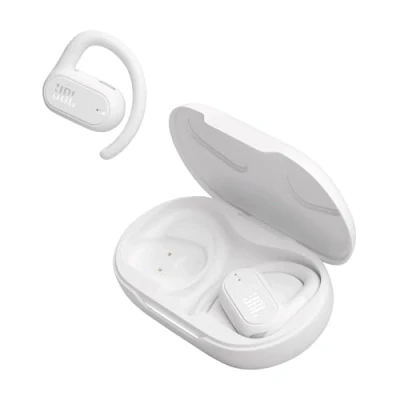 Immagine di JBL Soundgear Sense Auricolari In Ear True Wireless Bluetooth con Design Open Ear, Impermeabili a Schizzi e Polvere IP54, Bassi Puri, Dual Connect, 4 Microfoni, fino 24 h di Autonomia, Bianco